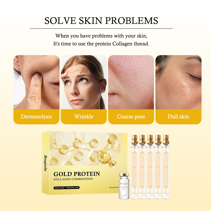 Gold Protein Collagen Lines Gold Essence Combination Absorbable Collagen Thread for Face Brighten Firm Skin