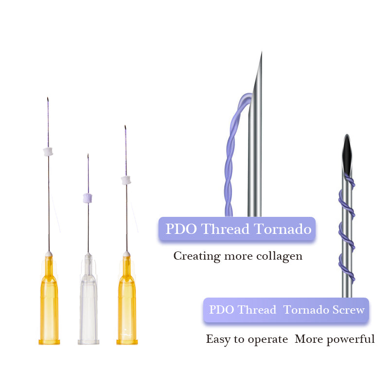 PDO Tornado Screw Threads for Lip Contour Smoker Lines Nasolabial Folds Face Filling