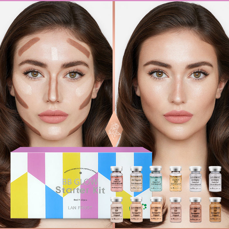 BB Glow Starter Kit Foundation and Booster Ampoules 12*8ml