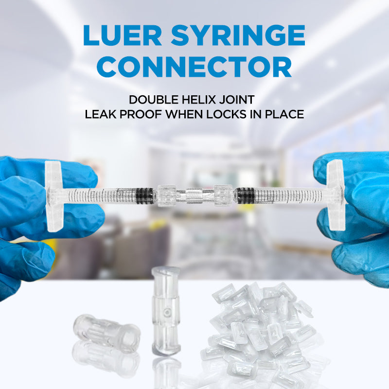Luer Lock Connector Female Luer Syringe to Syringe Transfer Joint PP Syringe Adapter Coupler