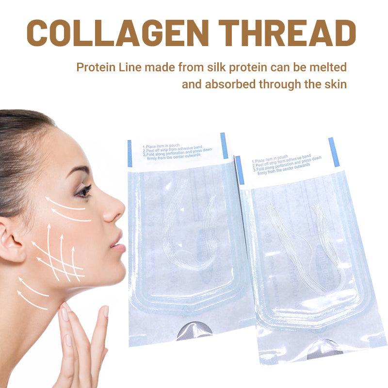 Absorbent Collagen Threads No Needle Protein Lines Anti Aging Skin Care