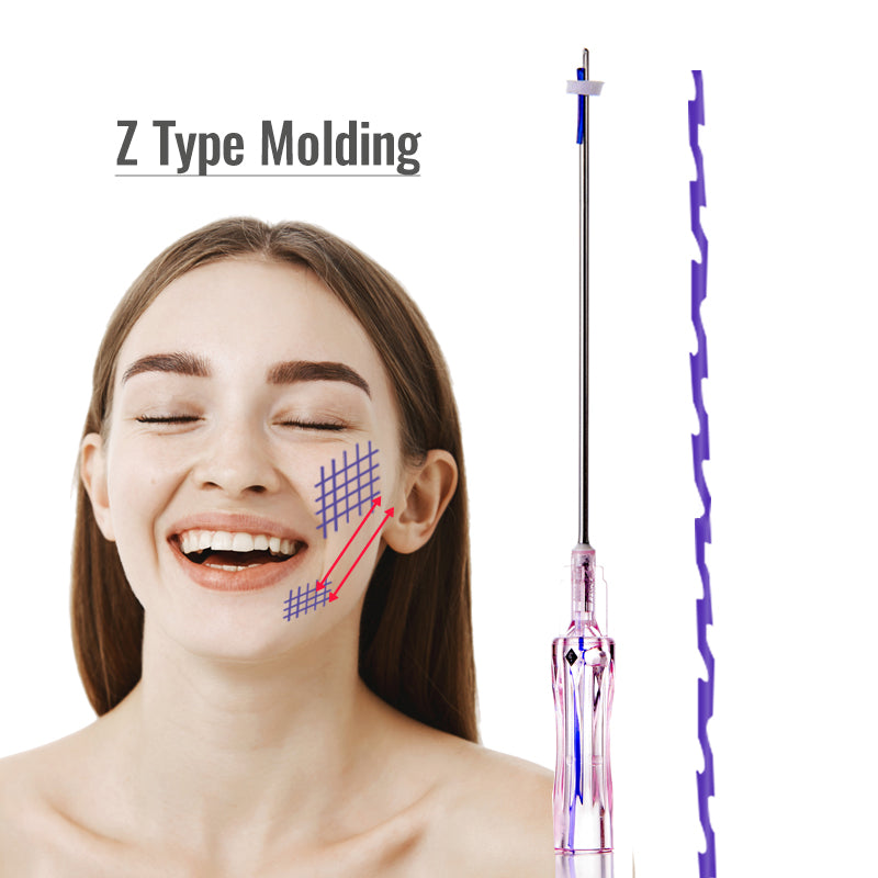 PDO Z Type /Whale /Shark Molding Thread for Glabella Face Abdomen Breast Neck Lifting