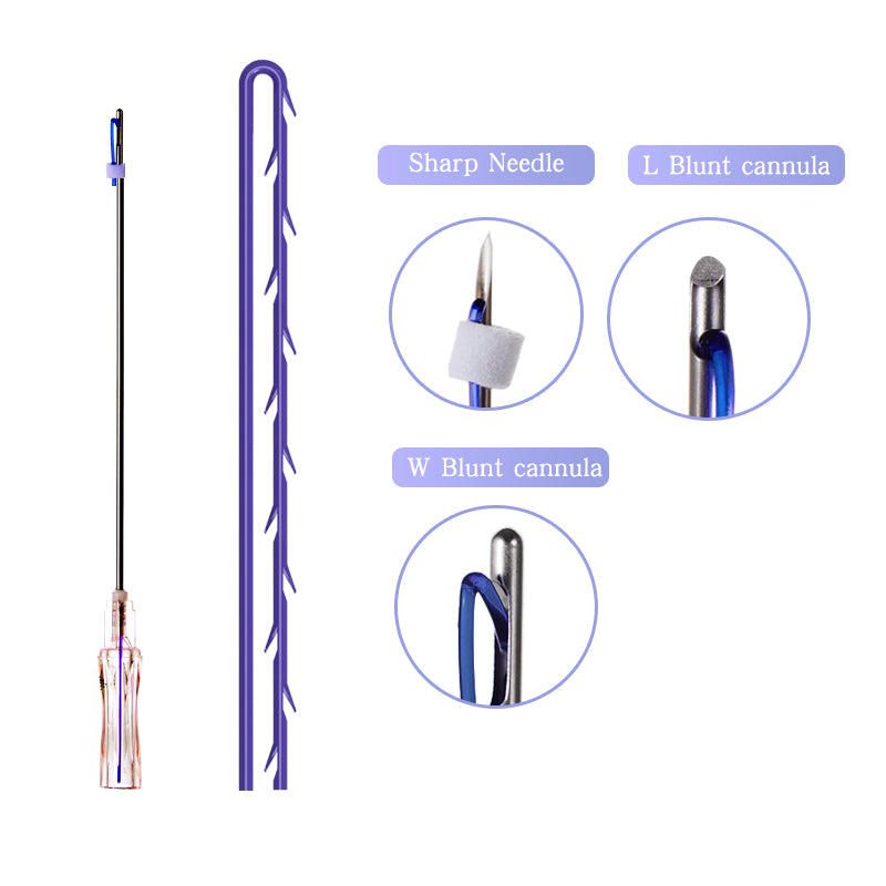 PDO Traction Thread Molding 18g 19g for Forehead Glabella Neck Breast Abdomen Cheek Lifting