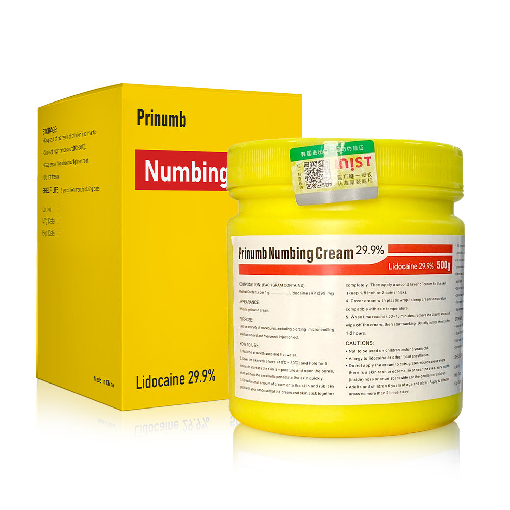 Prinumb Long Lasting Painless Numbing Cream for Tattoo Microbladling Waxing Piercing Injection Topical Numbing Cream