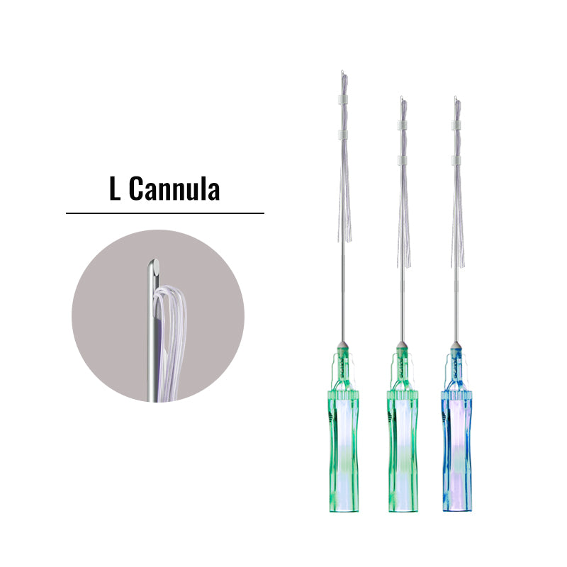 PCL Multi Threads L type Cannula 21g 23g