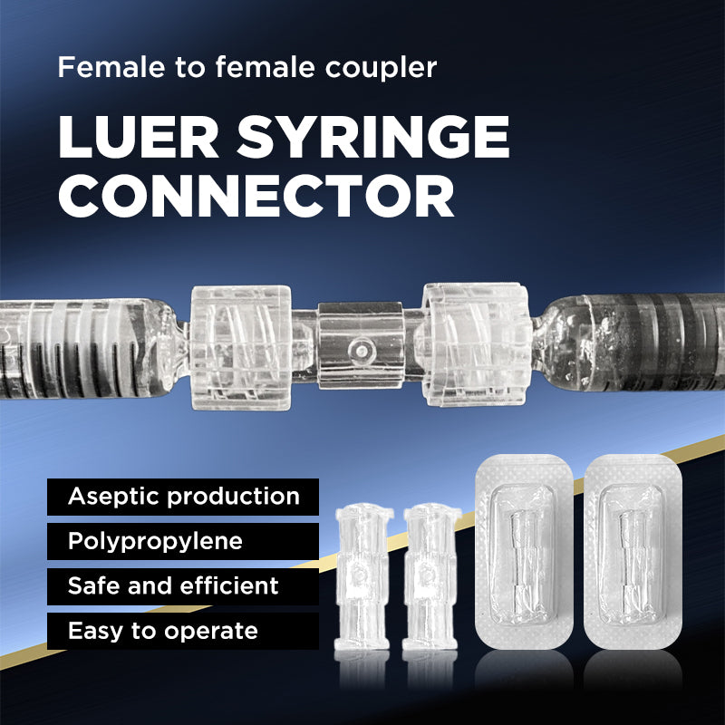 Luer Lock Connector Female Luer Syringe to Syringe Transfer Joint PP Syringe Adapter Coupler