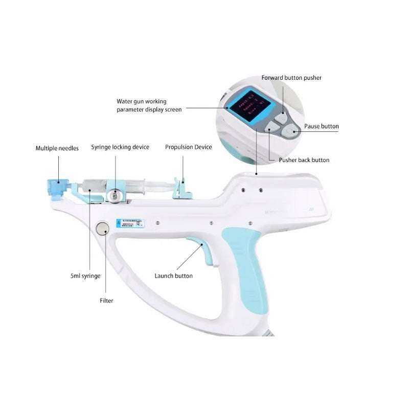 Water Meso Injector Professional Multiuse Mesotherapy Injection Device for Skin Booster Treatment