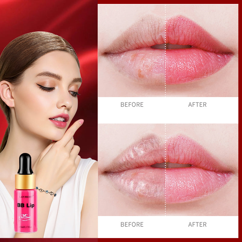 BB Lip Semi Permanent Lip Gloss BB Lip Serum Including 4 Colors Liquid Lip Pigments, Exfoliating Gel and Booster