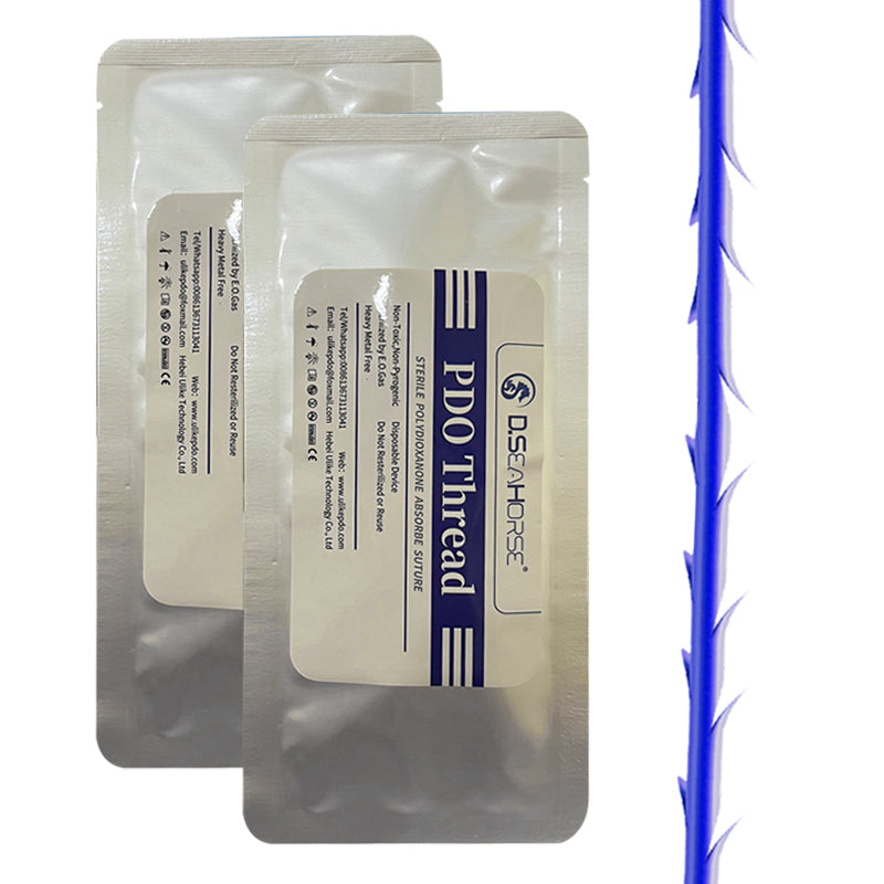 PDO Barbed Cog Threads for Upper Face Eyebrow Foreheard Cheek Nasolabial Folds Jaw Lifting
