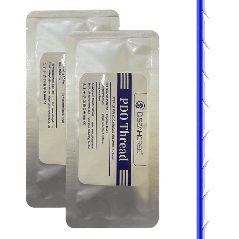PDO Barbed Cog Threads for Upper Face Eyebrow Foreheard Cheek Nasolabial Folds Jaw Lifting