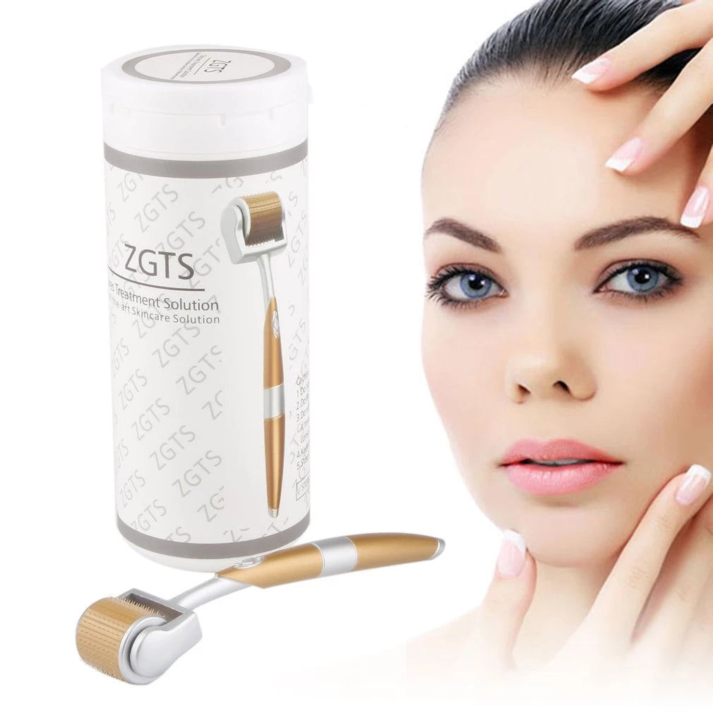 Professional Derma Roller ZGTS 192 Individual Real Needles Titanium Microneedling Roller for Home Use with Storage Case