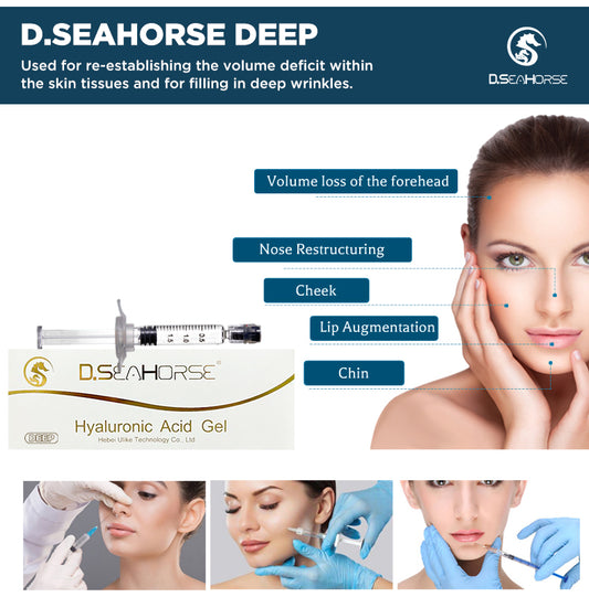 “Deep” D.seahorse Hyaluronic Acid Filler for Lip Chin Cheek Nose Forehead Filler