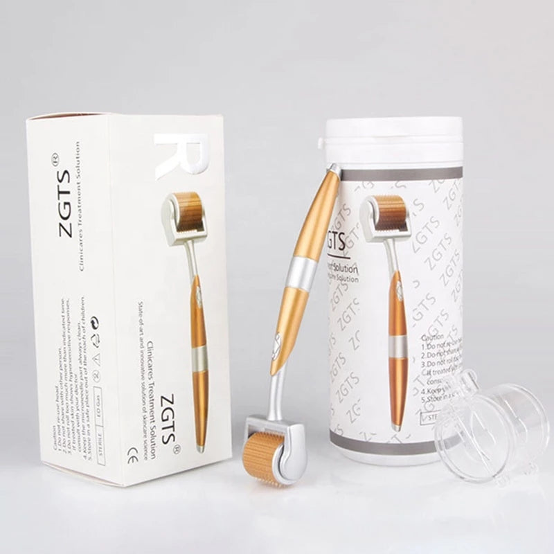 Professional Derma Roller ZGTS 192 Individual Real Needles Titanium Microneedling Roller for Home Use with Storage Case