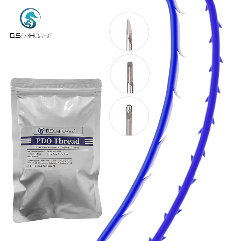 PDO Barbed Cog Threads for Upper Face Eyebrow Foreheard Cheek Nasolabial Folds Jaw Lifting