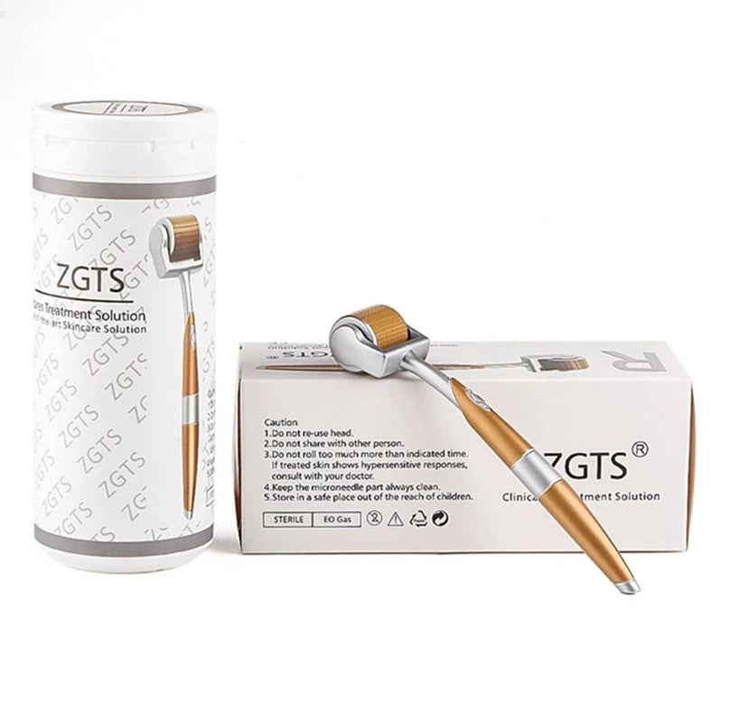 Professional Derma Roller ZGTS 192 Individual Real Needles Titanium Microneedling Roller for Home Use with Storage Case