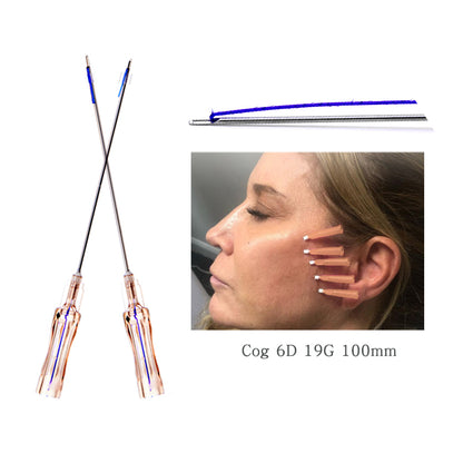 PDO Spiculated Cog Thread for Nasolabial Fold Jawline Cheek Chin Face Lifting