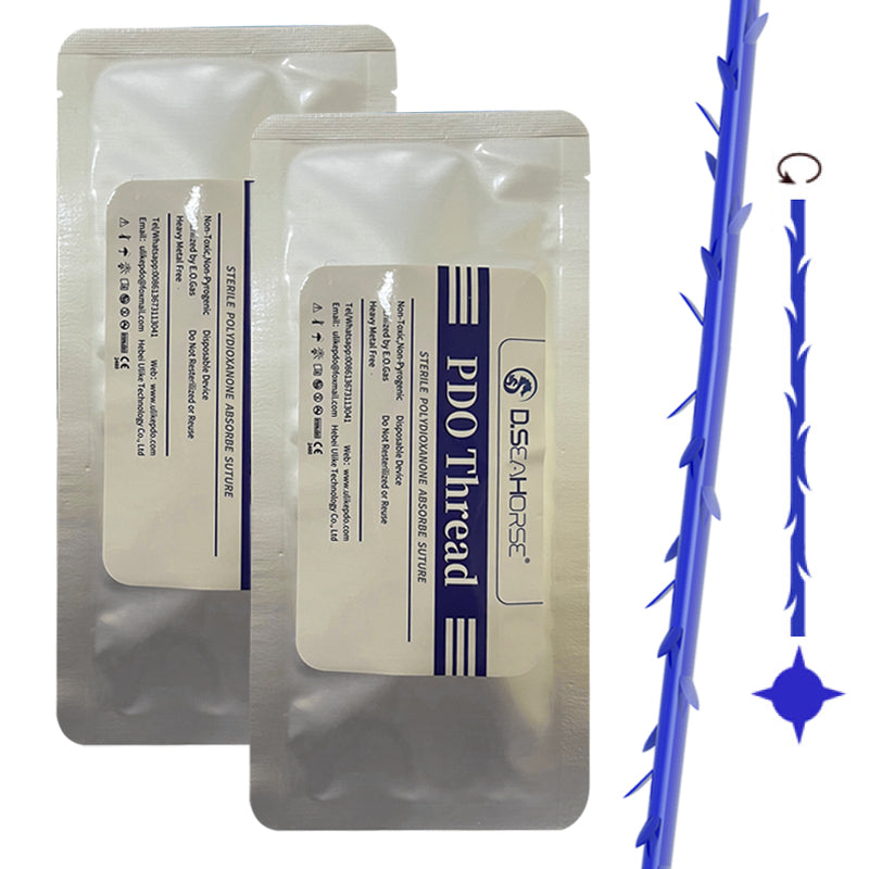 PDO Spiculated Cog Thread for Nasolabial Fold Jawline Cheek Chin Face Lifting